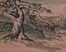 A E Jones, 20th century English school watercolour, a pleasing river scene, signed lower right,