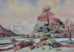 Local interest* C Catterall (British 20th/21st century) watercolour 'Late Autumn - Langdales Lake