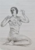 Vesela Sultanova 'VesA' (Contemporary) pencil on paper, nude study, signed lower left, unframed,