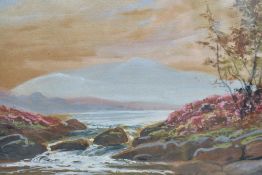Artist unknown, a pleasing early 20th century gouache and watercolour, Scottish or Lakeland scene