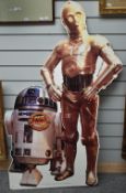 Vintage Star Wars Bantam Books cardboard cut out advertisement, probably from the 1990s, 120cm x