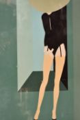 After Amleto Costa Dalla (Italian 1929) colour print 'Woman Pulling up Her Stockings', signed in