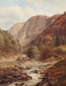 Local interest* George Harrison (British 1840-1910) oil on canvas, lakeland landscape with river,
