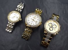 Three Ingersoll wristwatches, comprising a Diamond Classic having Arabic numerals, date aperture and