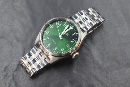 A gent's Accurist forest green dial quartz wrist watch, model: 76002, having Arabic numeral dial