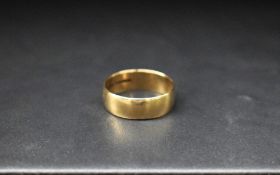 A 9ct gold band, of plain form, marked 375, ring size U, 4g