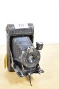 An early 20th century Goerz Tenax roll film folding camera with Campur shutter