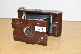 A Kodak No2Hawkeye bakelite folding camera