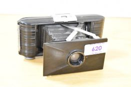 A Kodak Jiffy VP bakelite folding camera