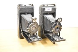 Two Ensign folding 2 1/4B cameras