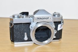 A Nikomat FT SLR camera body