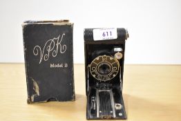 A Kodak No1 Folding Pocket Model B camera in original box