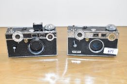 Two Argus C camera bodies As Found