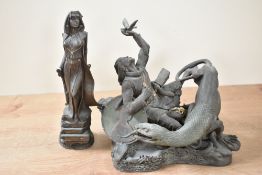 Two Heredities figures comprising 'Questing Beast' model number AE010 75/2000 and 'Morgan Le Fay'