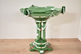 An early 20th century Eichwald centrepiece, the top supported below by 3 Doric columns each draped