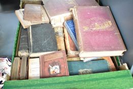 A box containing various books, to include Livingstone Last Journals, Peeps at the Heavens ect,