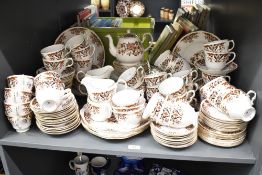 A Royal Albert 'Colclough' pattern fine bone china dinner service, decorated with floral patterns on