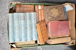 A box containing various books, to include The Strand Magazine, The Adventures of Mr. Verdant Green,