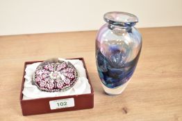A perthshire Millefiori glass paperweight with box and certificate of authenticity, No. 122/250,