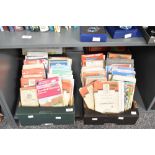 Four boxes containing Ordnance Surveys and road maps of various country's, to include Spain,