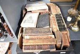 A box containing various 19th century books, to include author George Herbert, approx. 12