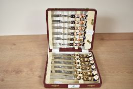 A 12 piece Royal Crown Derby Imari pattern cutlery set
