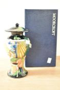 A Moorcroft 'Ryden Fields' pattern jar and cover, of lobed form, painted and printed marks, dated