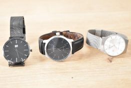 Three fashion wristwatches, comprising Universal Titanium, LS and Joules