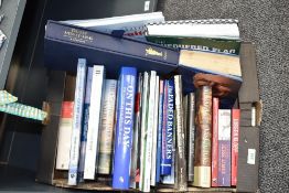 A box containing various books, authors include Murray Walker and James McPherson