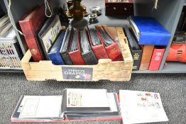 GB & SOME WORLD COVER COLLECTION IN 13 VOLUMES 1960's-2000's Box with a dozen cover collections