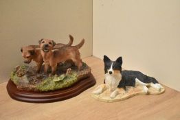 Border Fine Arts figure group 'Muddy Waters' model number A20863 sold alongside 'Border Collie