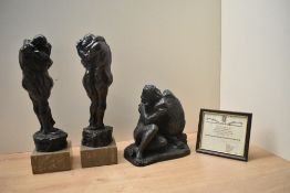 A Heredities limited edition figure group 'The Kiss' by Karin Janzen model number 354/500 complete