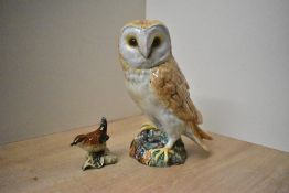 A Beswick Pottery study 'Barn Owl' model number 1046A (First Version) by Arthur Gredington in golden