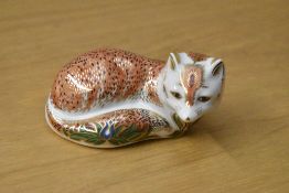 A Royal Crown Derby limited edition bone china Leicestershire Fox paperweight, commissioned by
