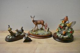 Four Border Fine Arts figure groups comprising 'In a Sunny Glade' model number BO225, 'After the