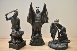 A group of three Heredities studies comprising 'Sir Mordred' 549/2000 model number AE007, 'Castle