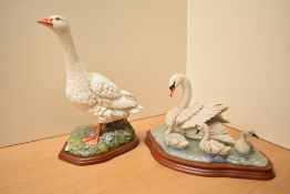 Two Border Fine Arts 'Birds' studies by Russell Willis, 'Goose' model number A0125 and 'Graceful