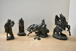 A group of four Heredities studies comprising 'Sir Galahad' model number AE003, 'Lancelot &