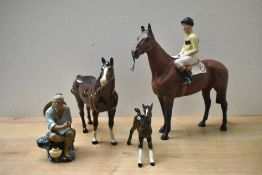 A Beswick Pottery study 'Arkle Pat Taaffe Up' model number 2084 by Arthur Gredington measuring 21cm,