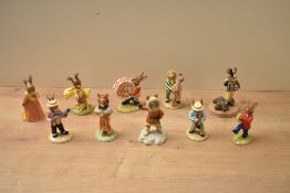 A group of ten Royal Doulton bone china Bunnykins including The Occasions Collection 'Easter