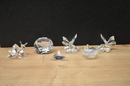 A small assortment of Swarovski Crystal SCS collection items including 'The Collector' a bee on a