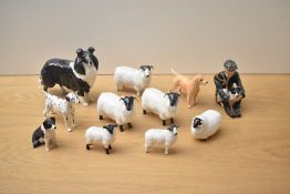 A large selection of Beswick Pottery and similar animal studies including Dalmation (Small) model