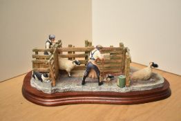 Border Fine Arts limited edition 'Twice Under' (Sheep Dipping), model number B0217 by Ray Ayres,