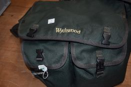 A wychwood fishing bag and arrorted tackle Line, lures, flies, etc