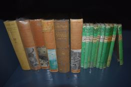 Six Lonsdale library field sports related books and ten books from the shooting times Library