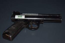 A Webley & Scott The Webley MKI .22 Air Pistol having new breech seal fitted, Purchaser must be