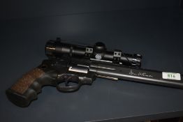 An ASG Dan Wesson .177 BB Gun serial number 09L06018, with AGS sight fitted