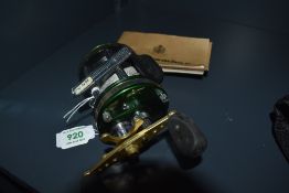 An Abu Garcia Ambassadeur Green Magtrax 6600c5 Bait Cast Reel