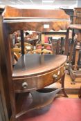 A 19th Century mahogany corner washstand