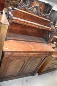 A Victorian mahogany chiffonier , width approx. 103cm